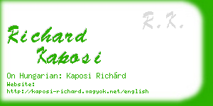 richard kaposi business card
