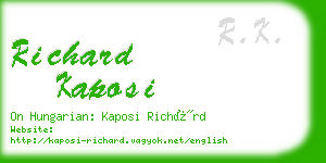 richard kaposi business card